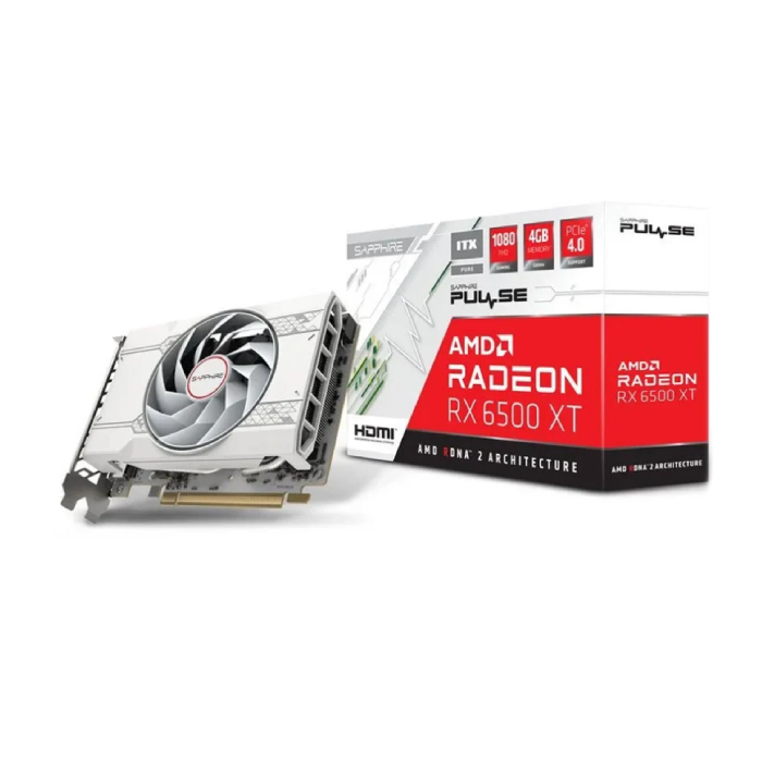 Sapphire PULSE AMD Radeon RX 6500 XT ITX PURE Gaming OC 4GB GDDR6 Graphics Card